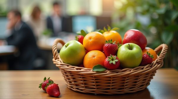 Optimiser la pause gourmande avec un panier de fruits au bureau